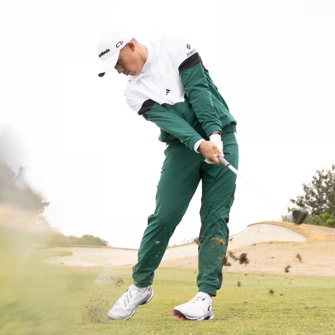 【92】秋冬 定価14,300円 アディダス ゴルフ ジョガーパンツ 緑