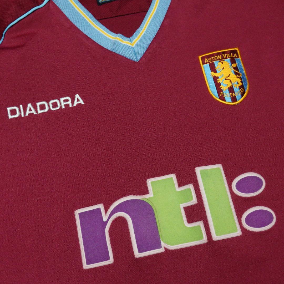 DIADORA 2001-02 Aston Villa ゲームシャツ