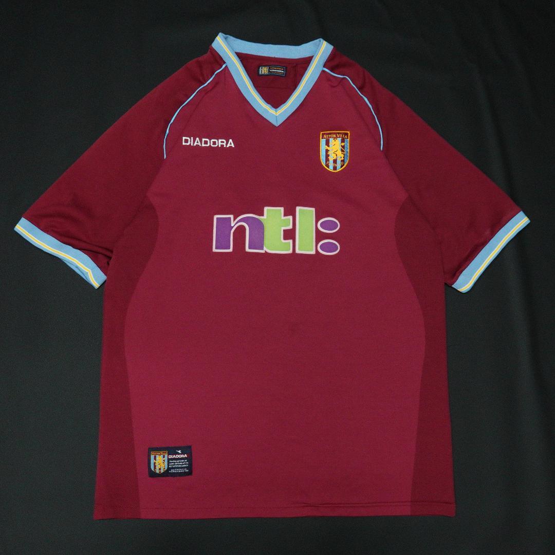 DIADORA 2001-02 Aston Villa ゲームシャツ