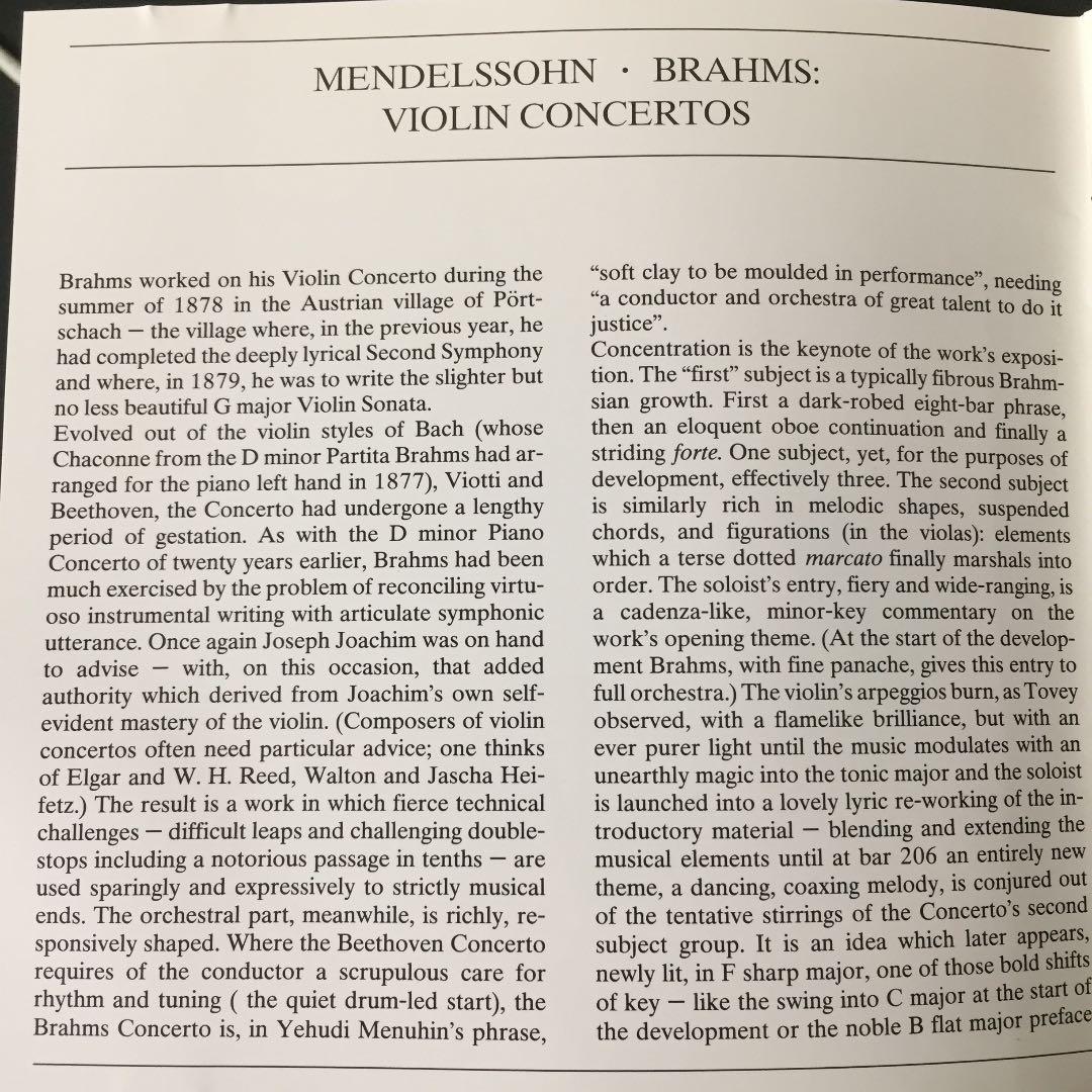 【売約済】ムター&カラヤン／メンデルスゾーン＆ブラームス:ヴァイオリン協奏曲