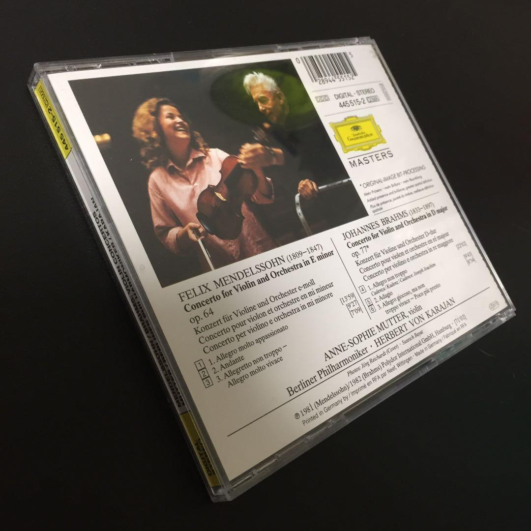 【売約済】ムター&カラヤン／メンデルスゾーン＆ブラームス:ヴァイオリン協奏曲