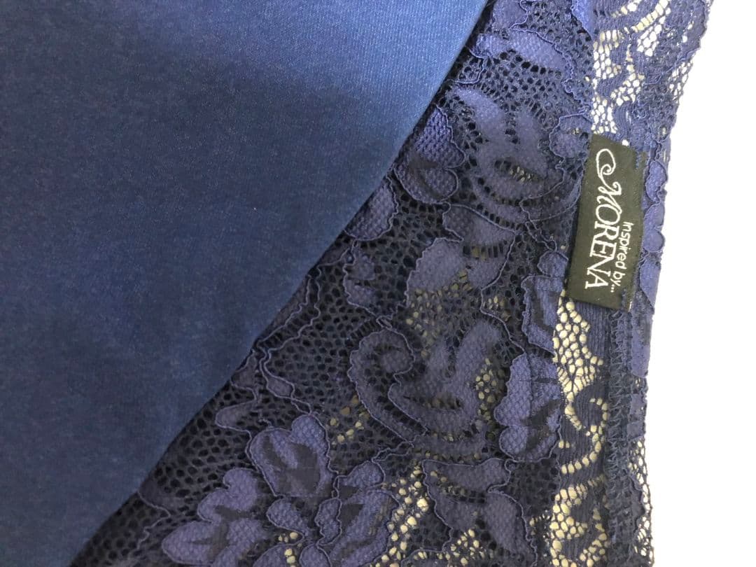 社交ダンス練習着パーティ。クリスアンレースギャザーデザイントップスドレス