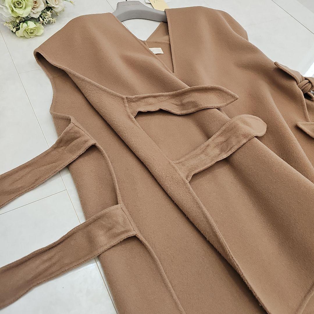 美品【Heve】ヘイブ リボンウールリバージレ ベスト 定価41,800円