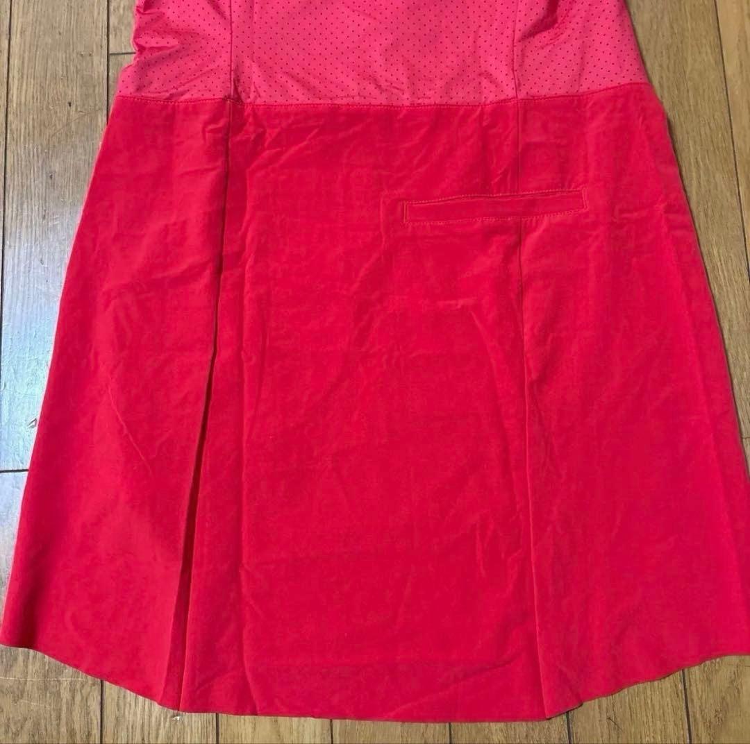 ナイキゴルフ　半袖ゴルフワンピース　2(M)レディースゴルフウェア　レッド赤系