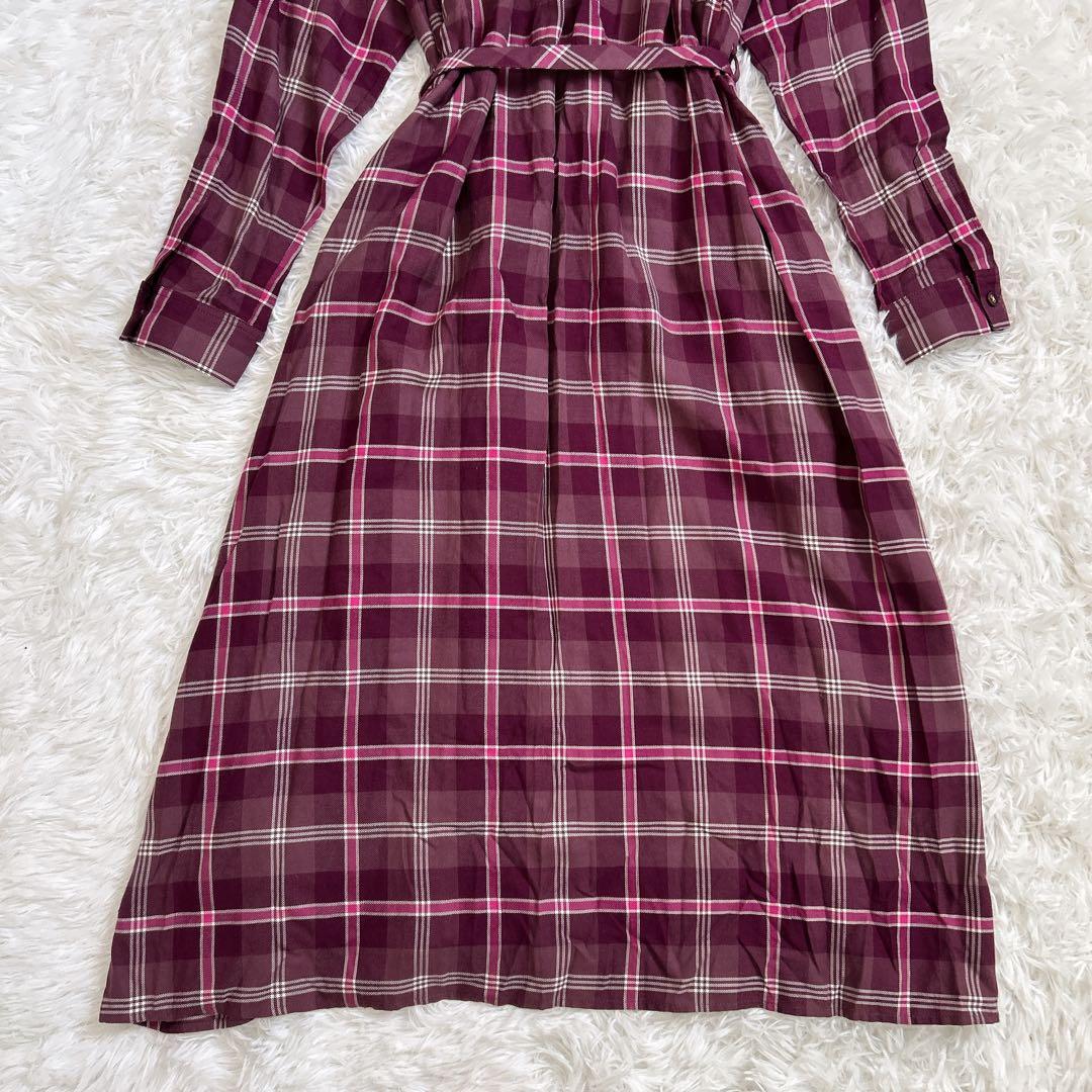 美品☆ブルーレーベルクレストブリッジ ワンピース　シャツワンピース　チェック38