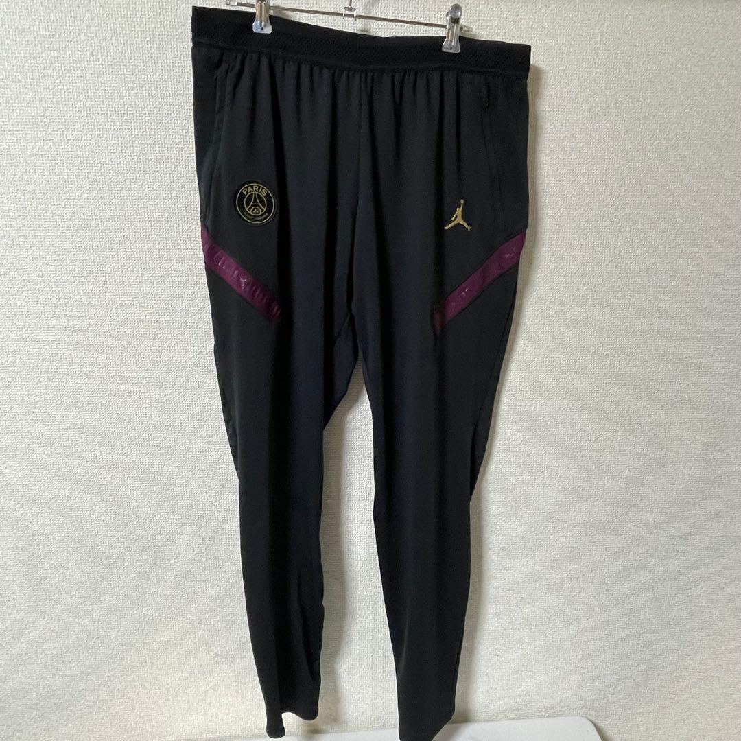 ジョーダン　パリ・サンジェルマン　トラックパンツ　ジャージ　金刺繍　PSG　黒
