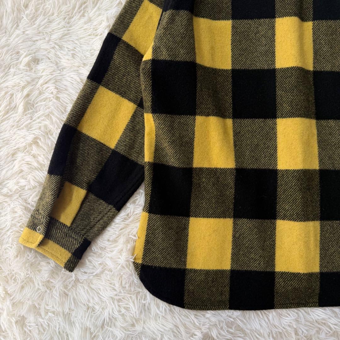BEAUTY&YOUTH CPOジャケット バッファローチェック L 黄色 黒
