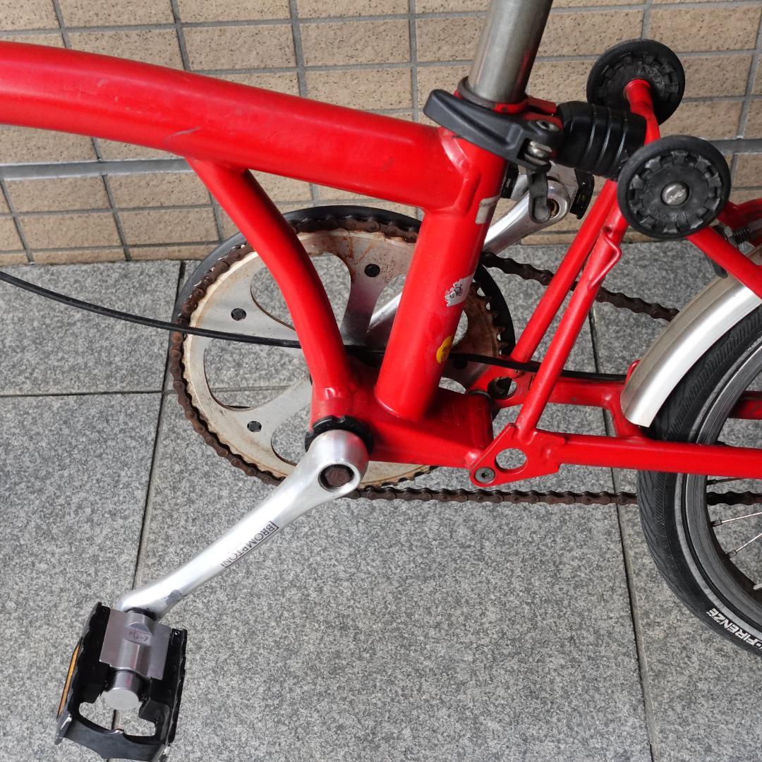 英国製 BROMPTON 赤 M1L ミニベロ 折り畳み 小径車 ブロンプトン