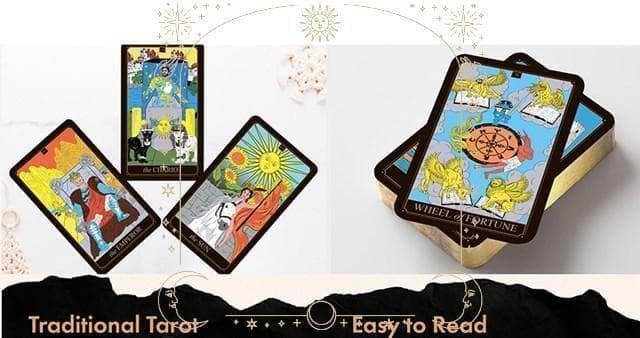 【正規品タロットカード】海外人気クリエイター✨モダンカラーのタロットカード／金縁