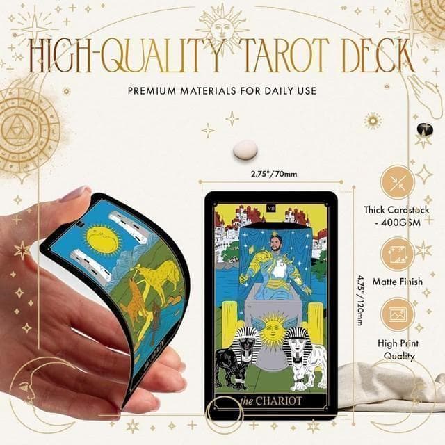 【正規品タロットカード】海外人気クリエイター✨モダンカラーのタロットカード／金縁