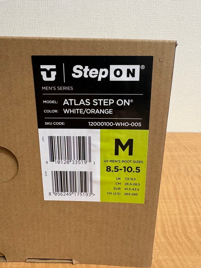 UNION ユニオンATLAS Step On M WHT/ORG 新品未使用