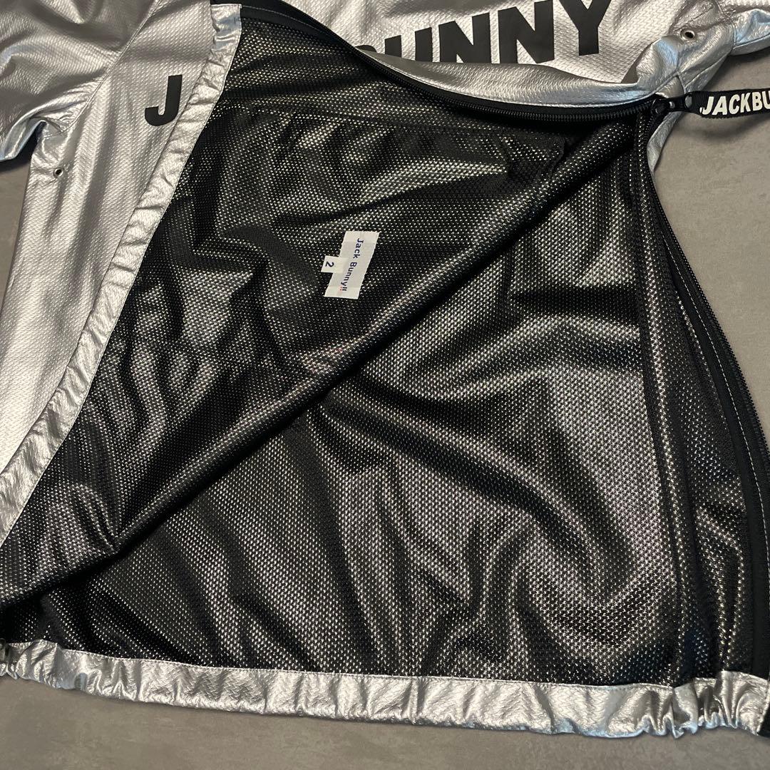 【美品】Jack Bunny!!メタリックブルゾン サイズ2 ゴルフウェア