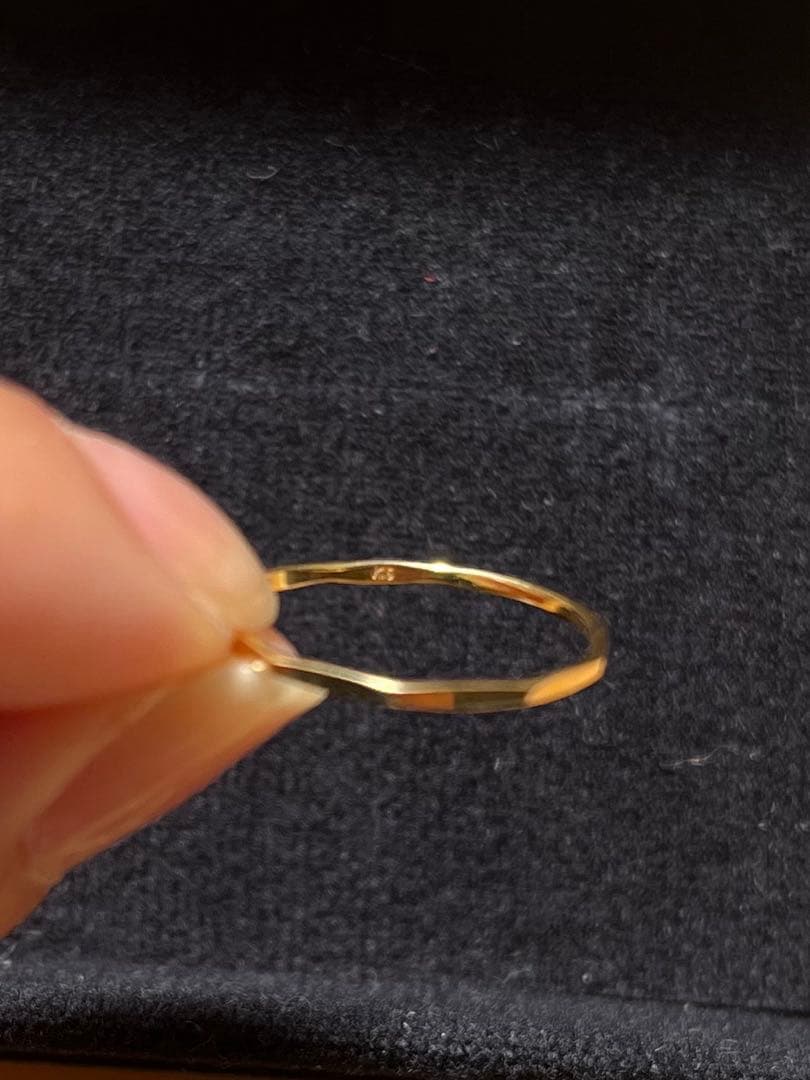 K18イエローゴールド 八角形リング