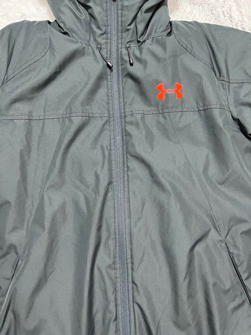 UNDER ARMOUR　防風防寒 中綿 ロングコート ベンチコート　ブラック