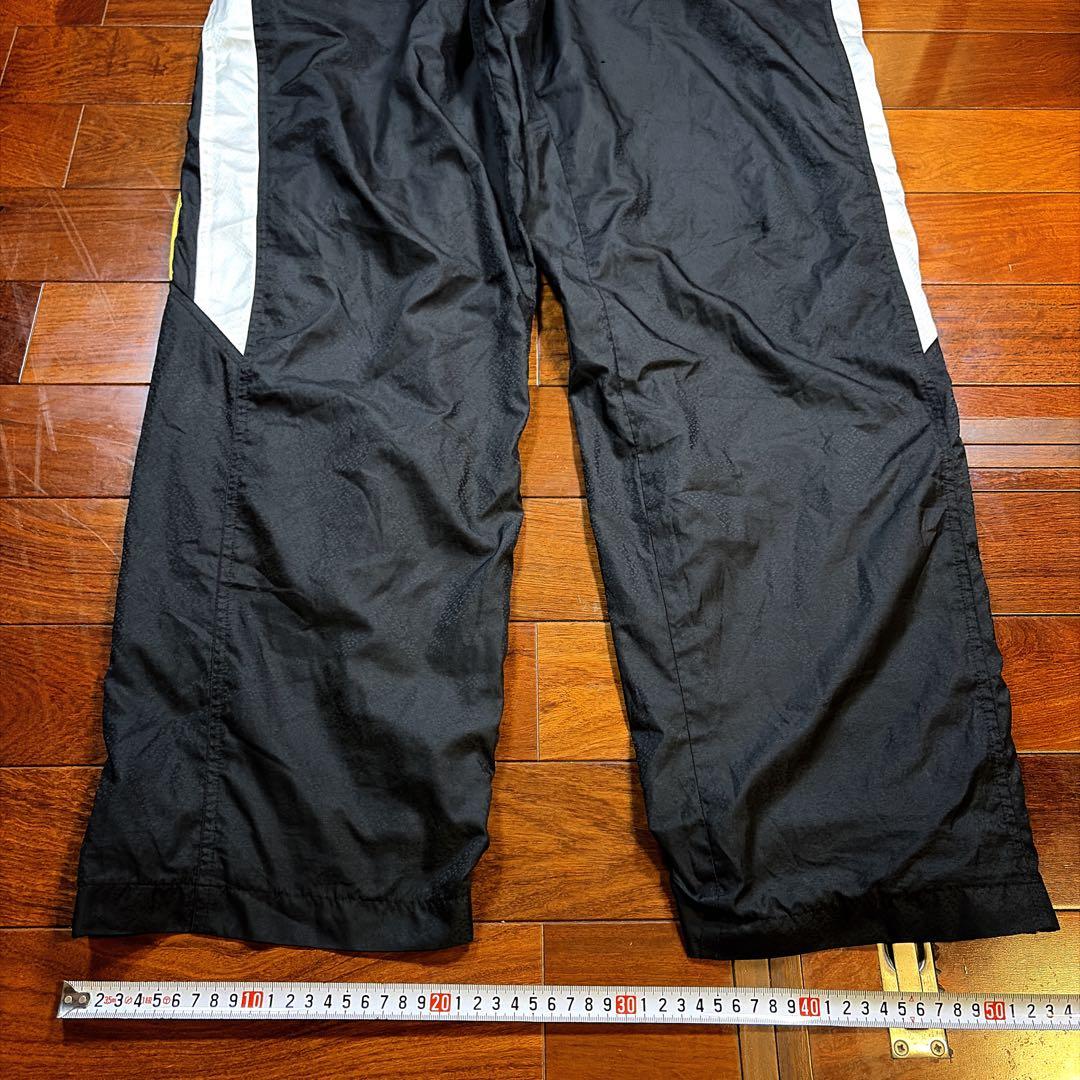 ミズノプロ ナイロン セットアップ ジャージ ブラック×イエロー 刺繍 2XO