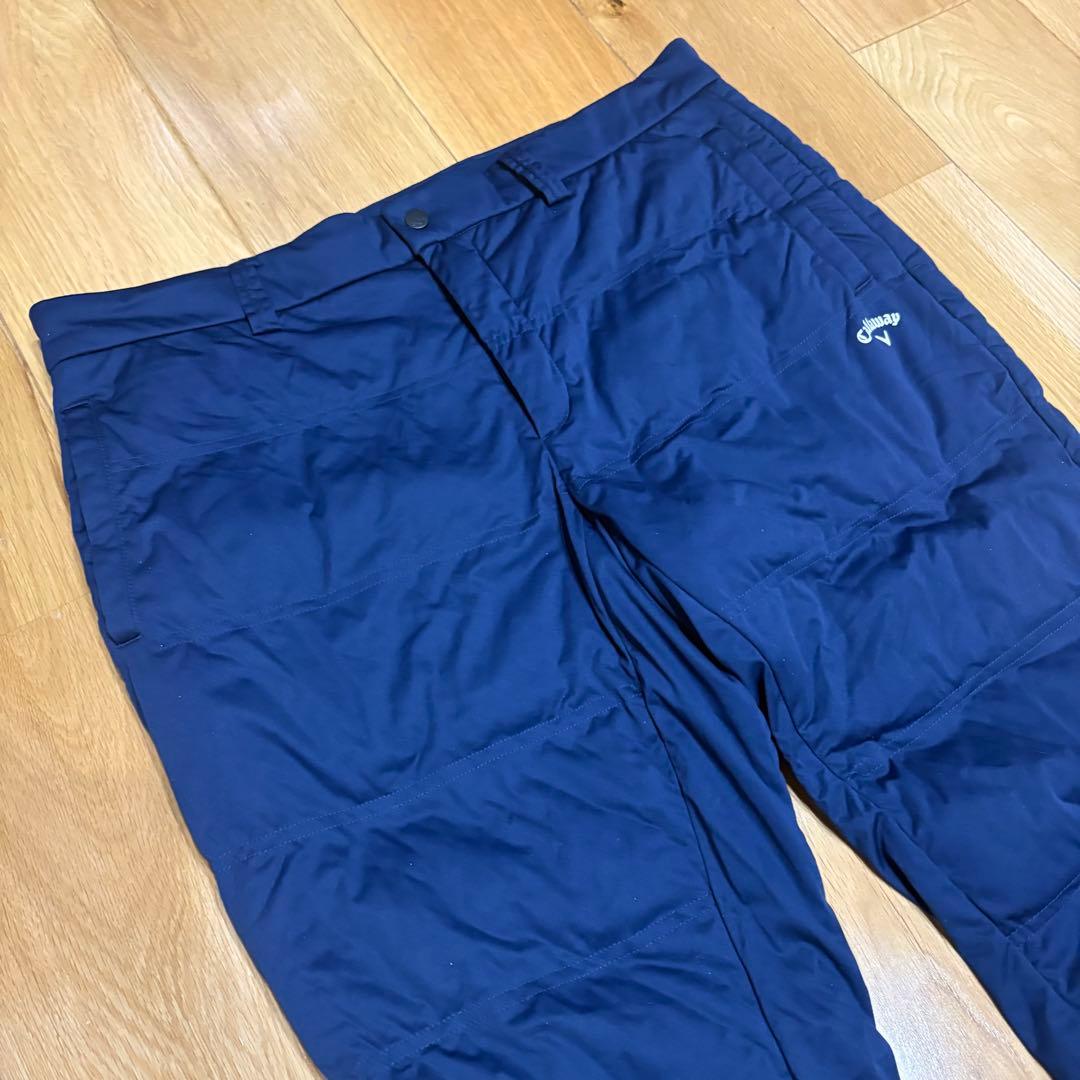 【美品/4L】キャロウェイ ゴルフ 防風 キルティング パンツ　紺 大きいサイズ