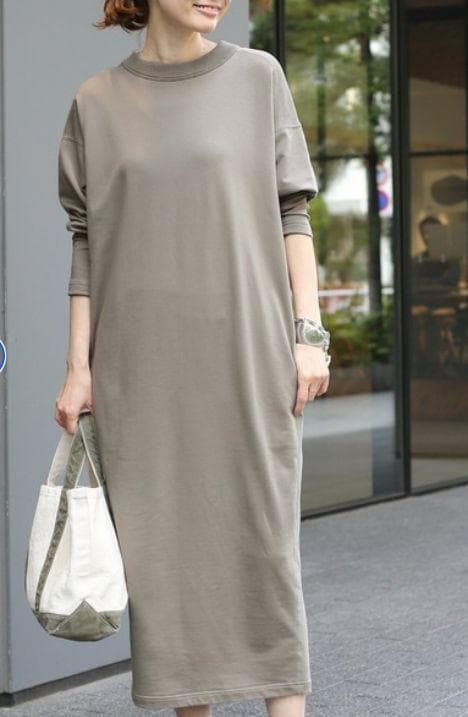 美品 ドゥーズィエムクラス jobs ドレス スウェットワンピース グレージュ