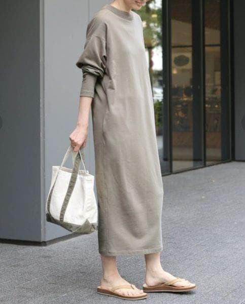 美品 ドゥーズィエムクラス jobs ドレス スウェットワンピース グレージュ