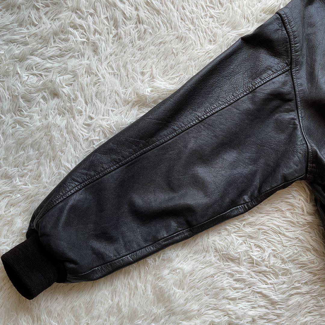 人気✨90's レザージャケット　本革　A-2 フライト　XXL ブラウン