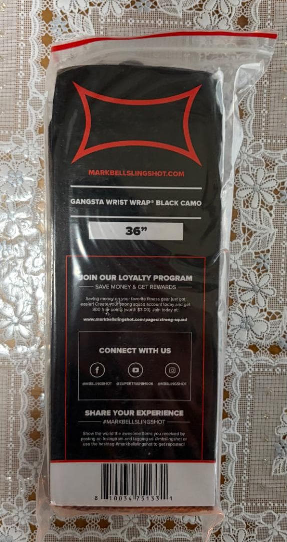 ギャングスタリストラップ (スリングショット) 36インチ/ブラックカモ