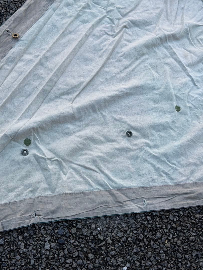 スウェーデン軍幕 4枚セット＋自作ポール付き　希少　ブッシュクラフト