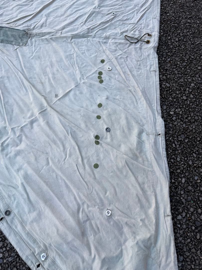 スウェーデン軍幕 4枚セット＋自作ポール付き　希少　ブッシュクラフト