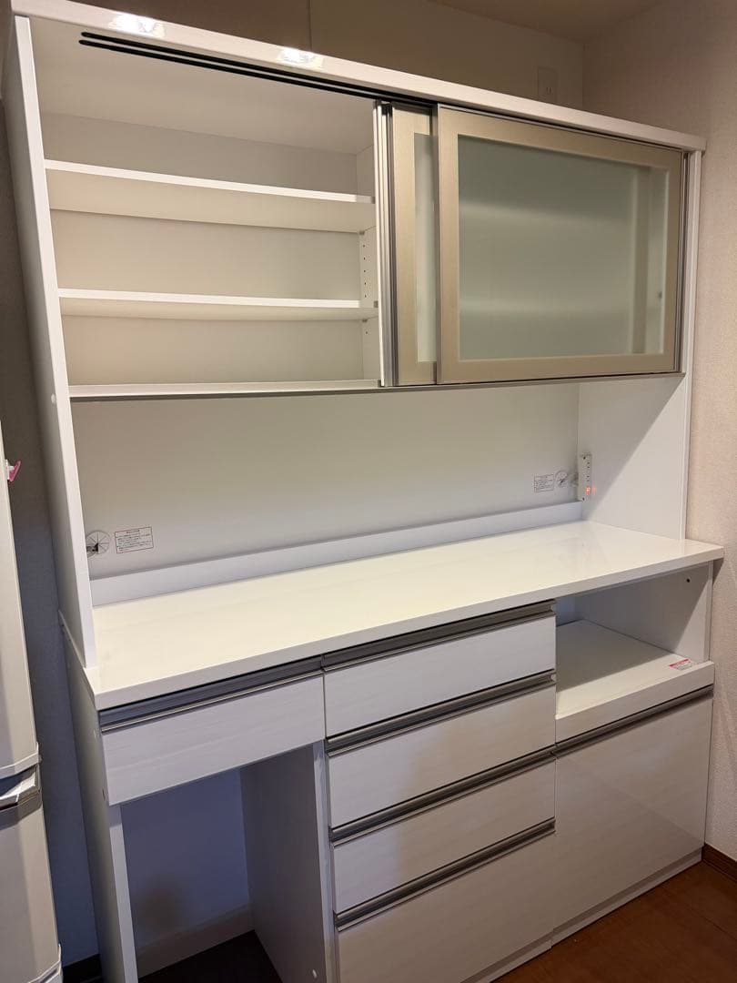 ニトリ キッチンボード／食器棚 リガーレ 160KB（ホワイト）