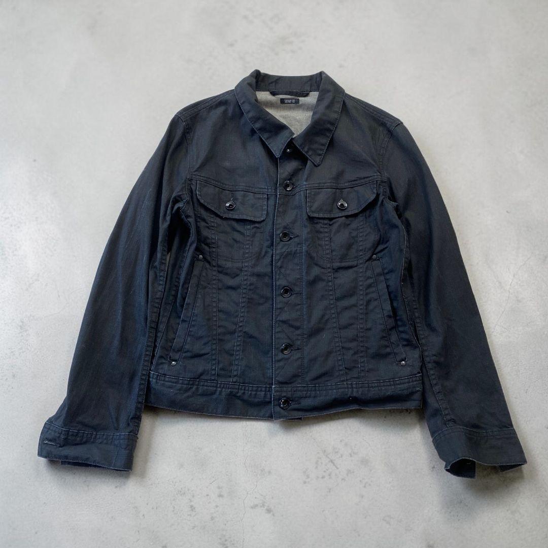 archive コーティング デニムジャケット 黒 Y2K グランジ