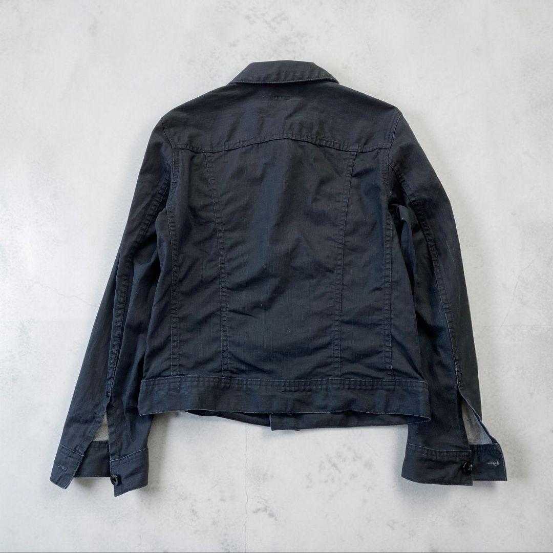 archive コーティング デニムジャケット 黒 Y2K グランジ