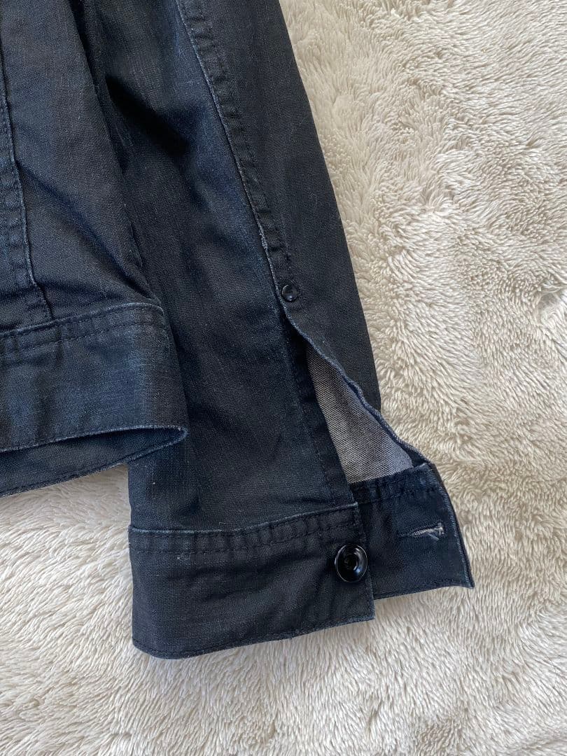 archive コーティング デニムジャケット 黒 Y2K グランジ