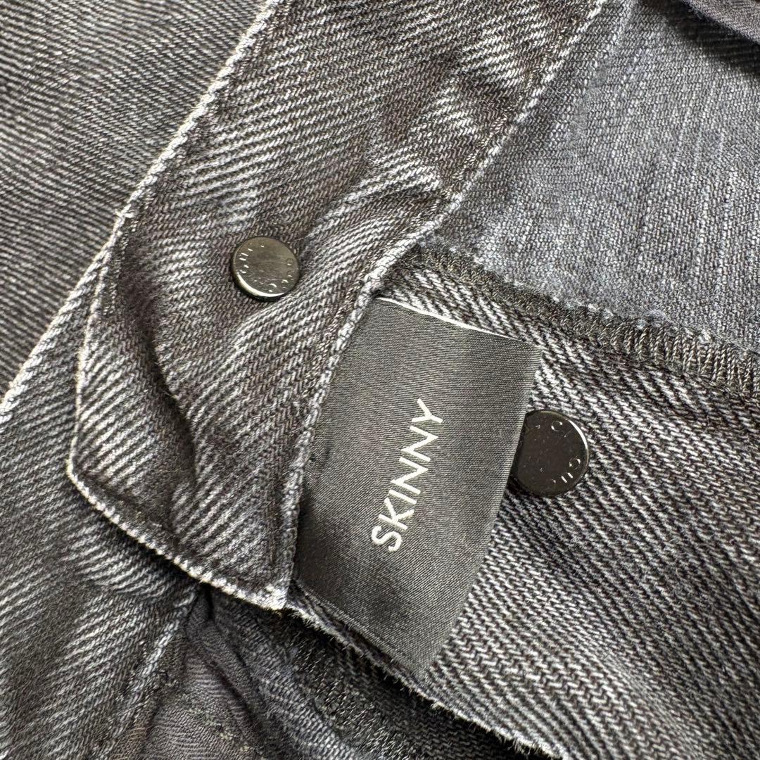 パンツ GUCCI gimmick zip straight denims black