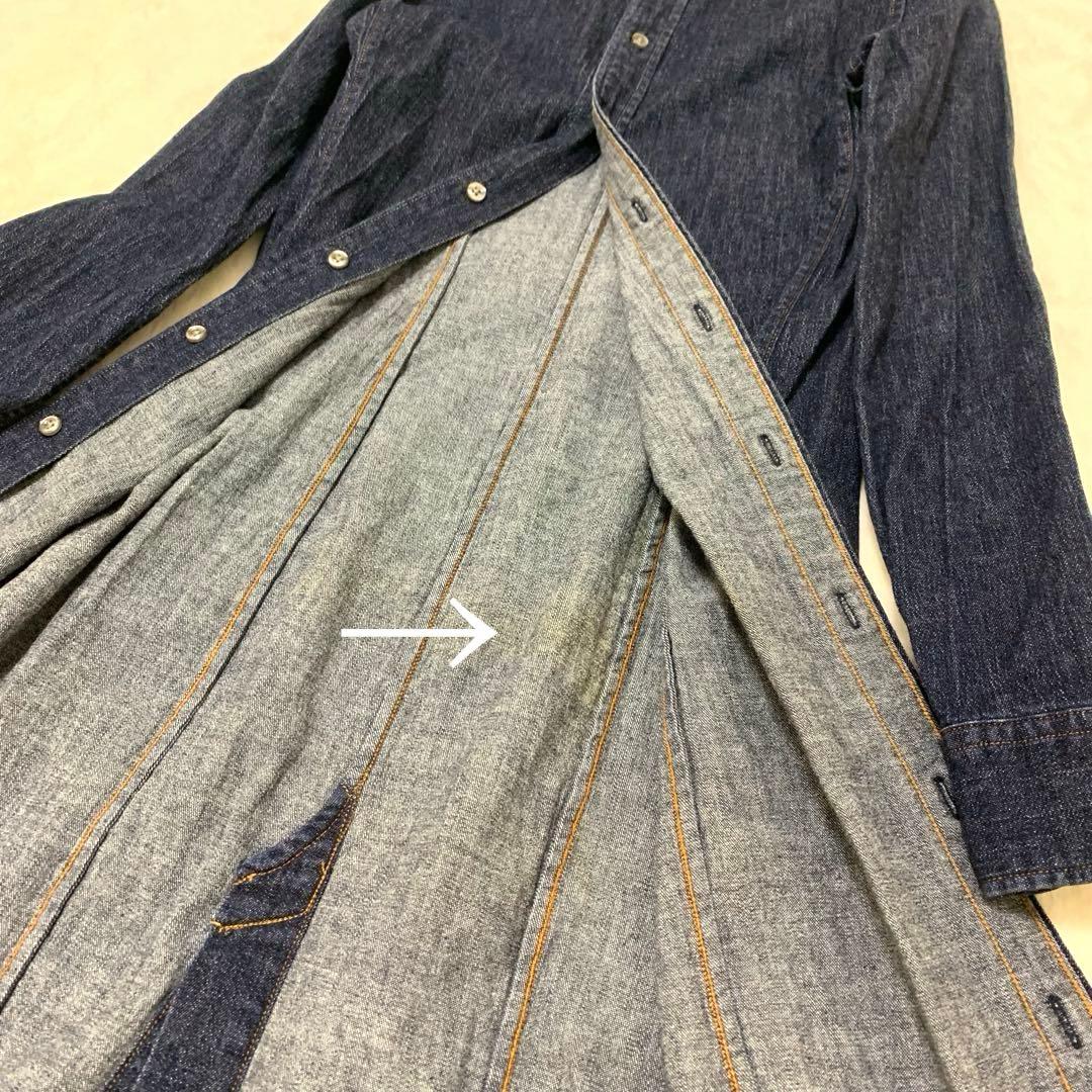 わかば様 ポロラルフローレン デニムシャツワンピース ロング インディゴ ブルー