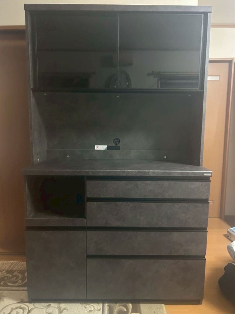 Pamouna（パモウナ）EC 食器棚 引き戸タイプ セラミカネロ 幅120cm