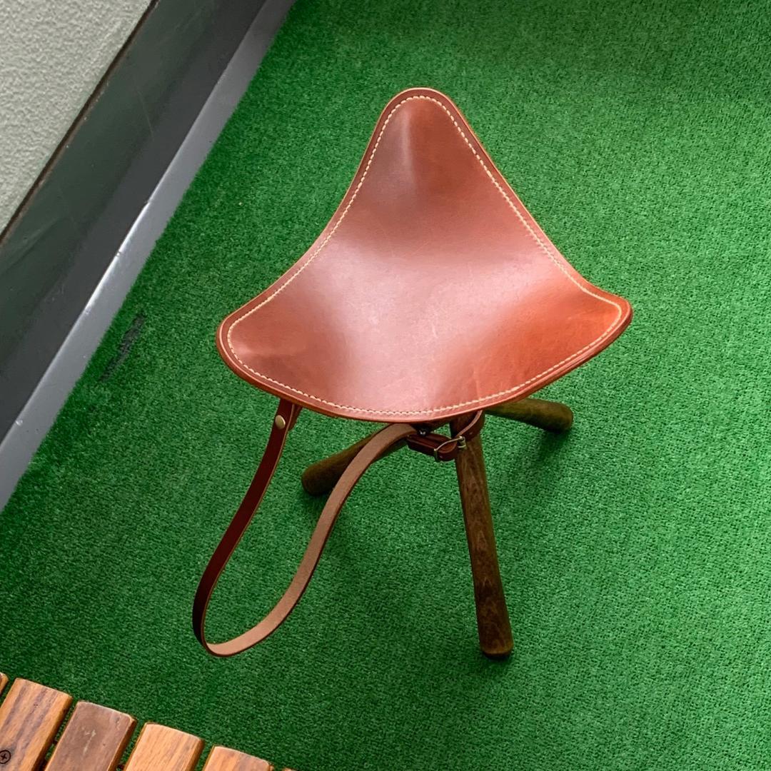 【焚き火チェア】エイジングヌメ basta_redskapet バーガンディー