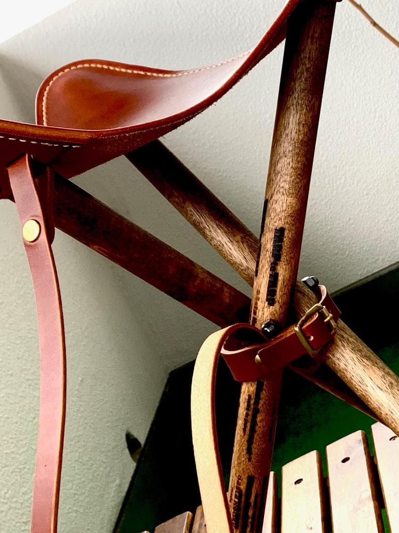 【焚き火チェア】エイジングヌメ basta_redskapet バーガンディー