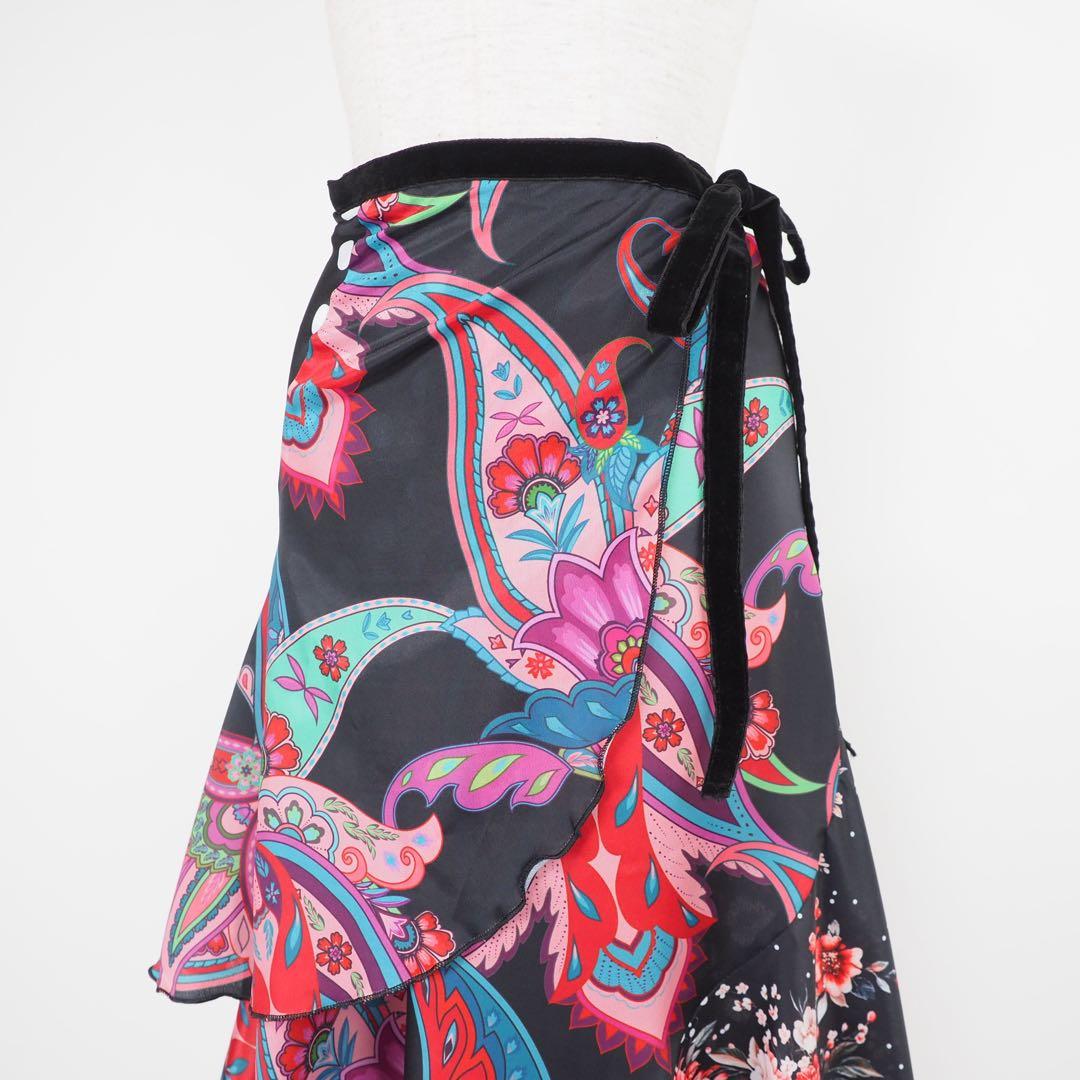 フラメンコ　巻きスカート　新品　ファルダ　フラメンコ衣装　レッスンファルダ