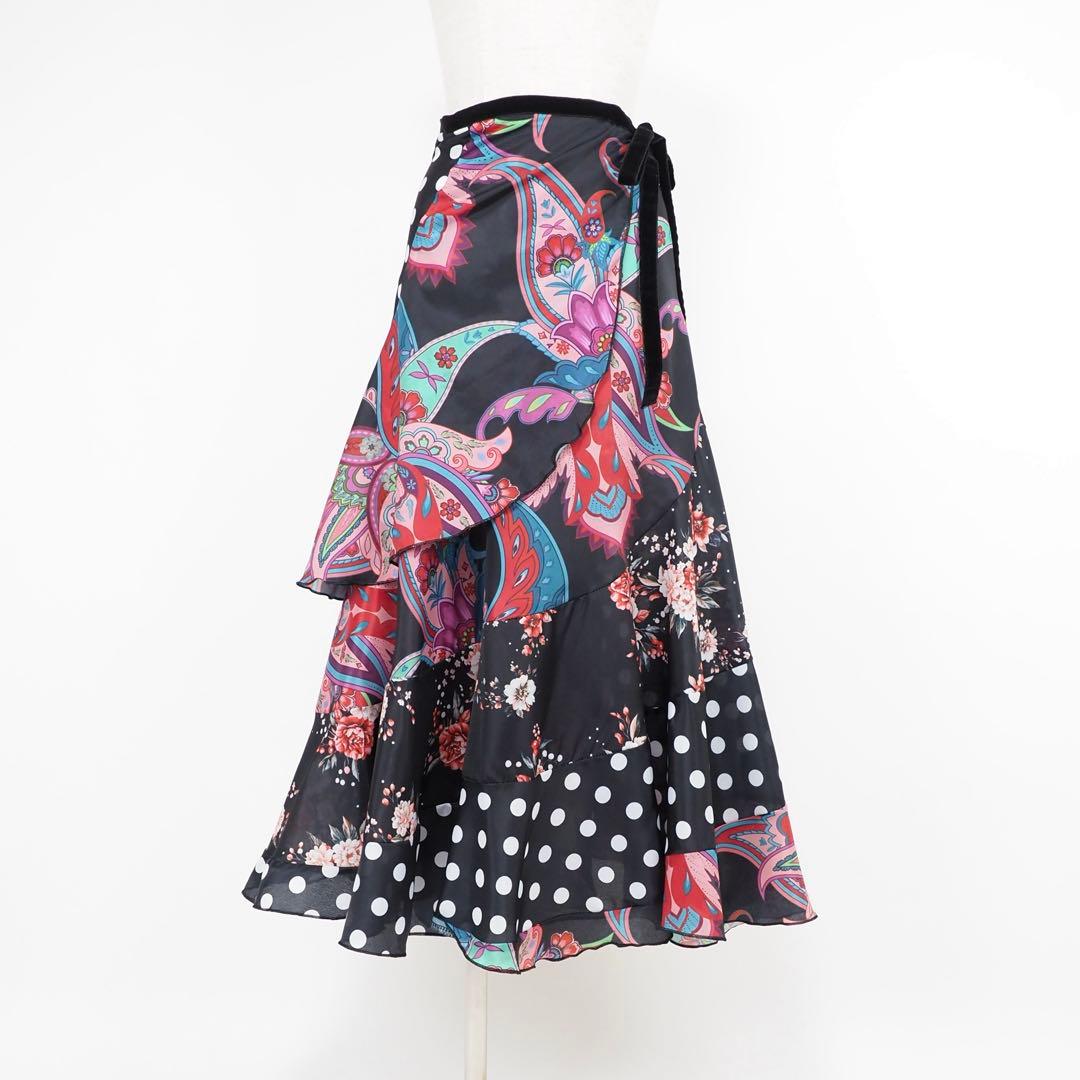フラメンコ　巻きスカート　新品　ファルダ　フラメンコ衣装　レッスンファルダ