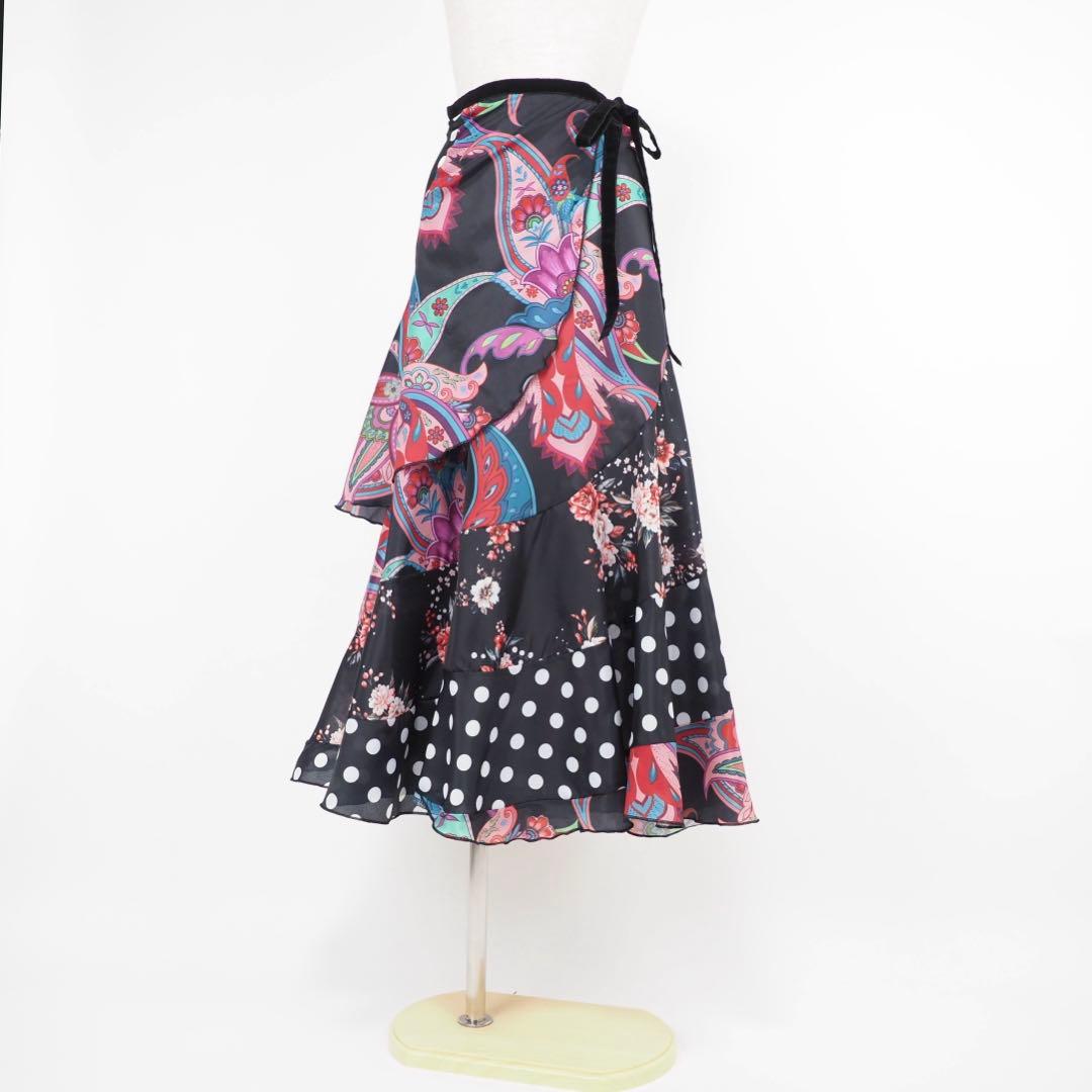 フラメンコ　巻きスカート　新品　ファルダ　フラメンコ衣装　レッスンファルダ