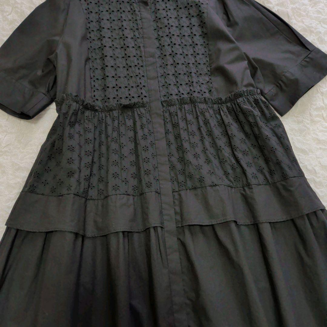 組曲 エンブロイダリーレースシャーティングワンピース 4L 大きいサイズ 17号