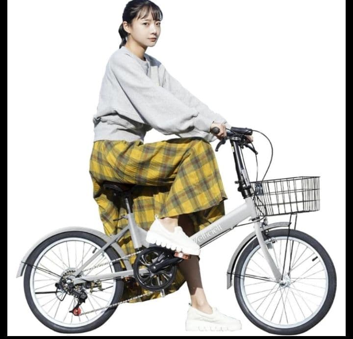 折りたたみ自転車 シルバー 20インチ 汚れキズあり ヤマト置き配達可能