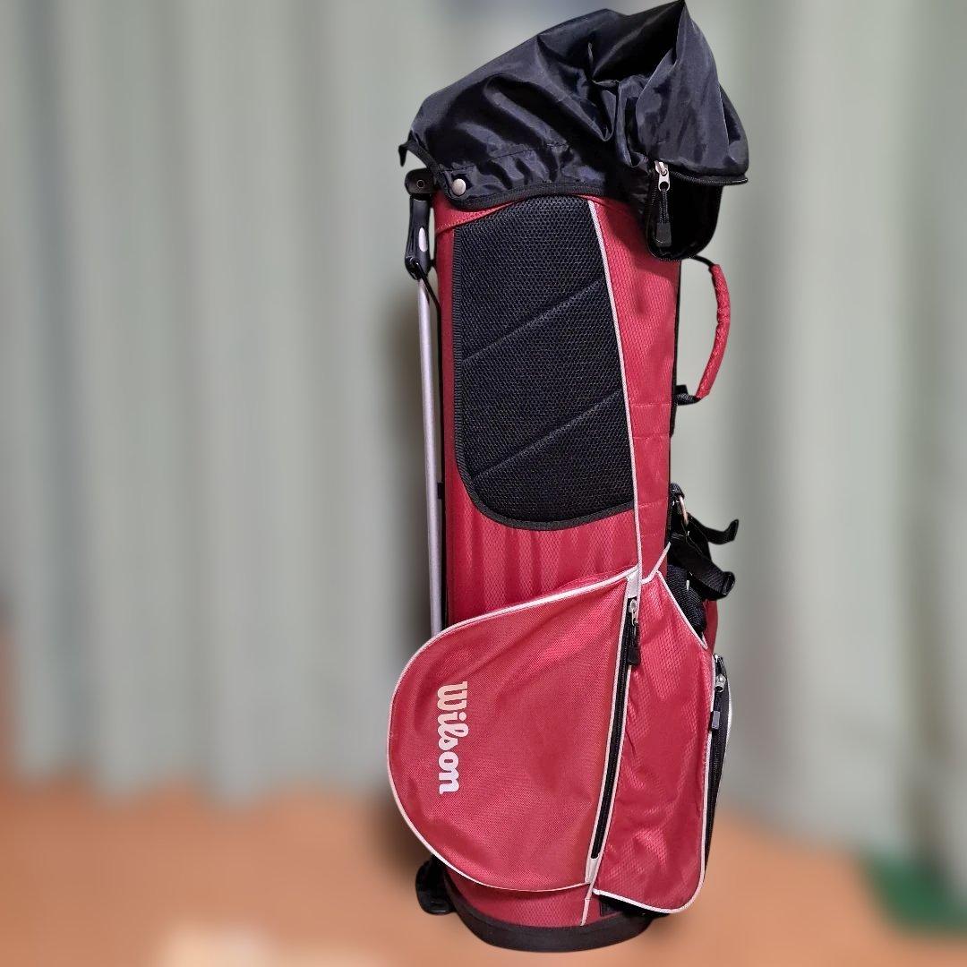 ウィルソンキャディバッグスタンド式。フード付き。極美品。9インチ。