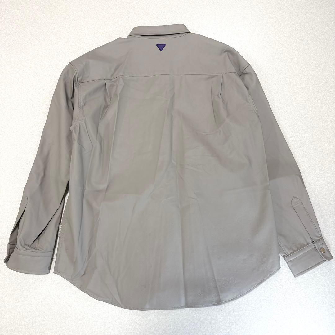 美品⭐️LIBEIRO フェイクレザーシャツジャケット オーバーサイズ L 刺繍