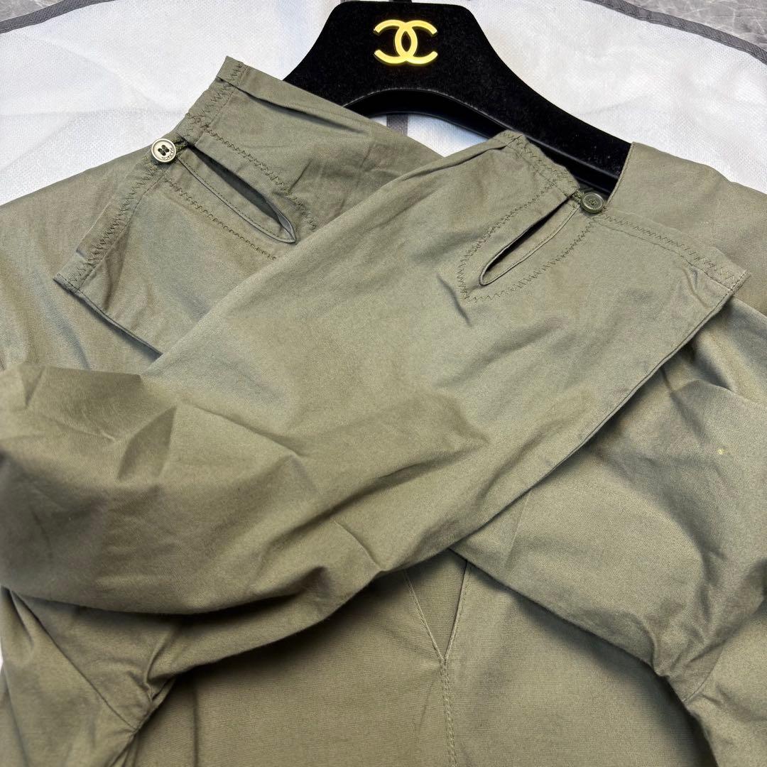 極美品　マックスマーラ　ベルト　ワンピース　ロング丈　40 L カーキ　春夏