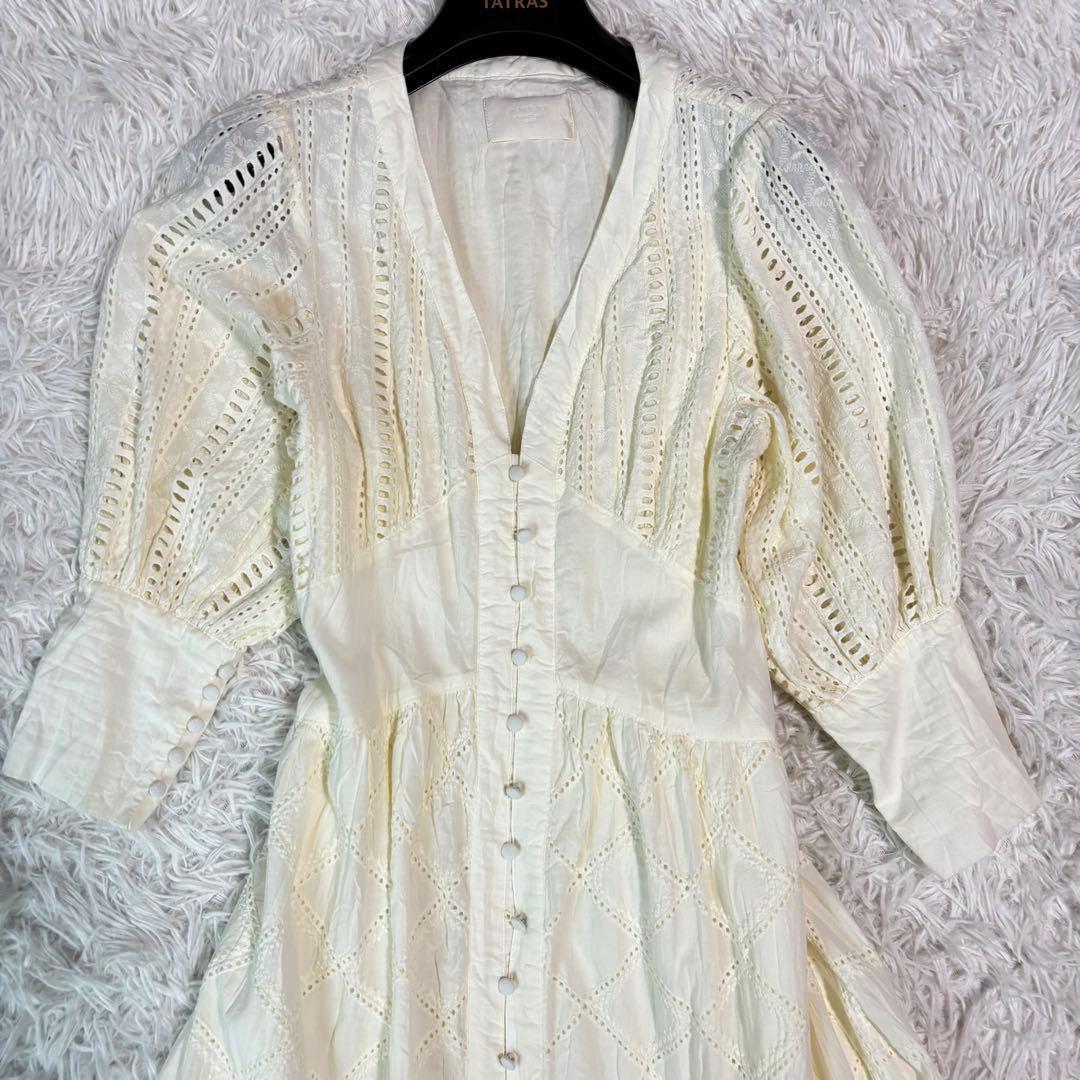 ✨近年モデル/美品✨アメリワンピース マキシ丈 カットワーク フロントタイプ