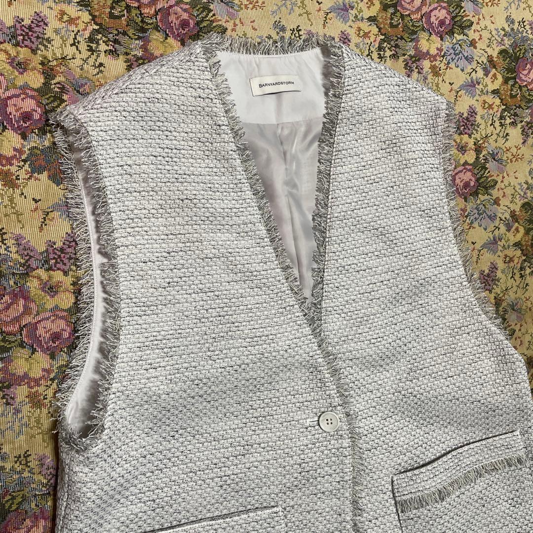 未使用＊BARNYARDSTORM MIXツイードベスト 上品見え オケージョン