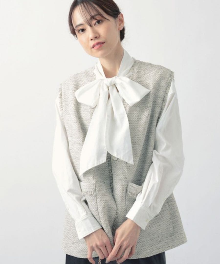 未使用＊BARNYARDSTORM MIXツイードベスト 上品見え オケージョン