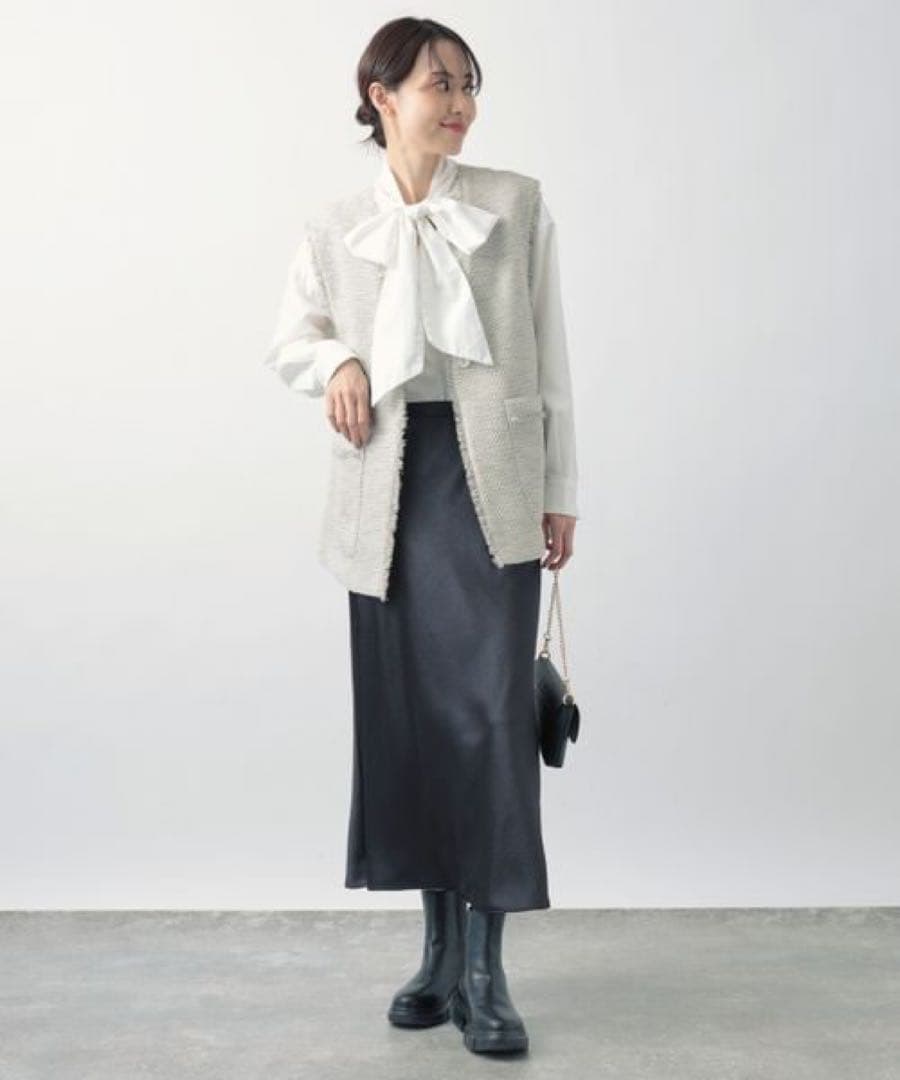 未使用＊BARNYARDSTORM MIXツイードベスト 上品見え オケージョン