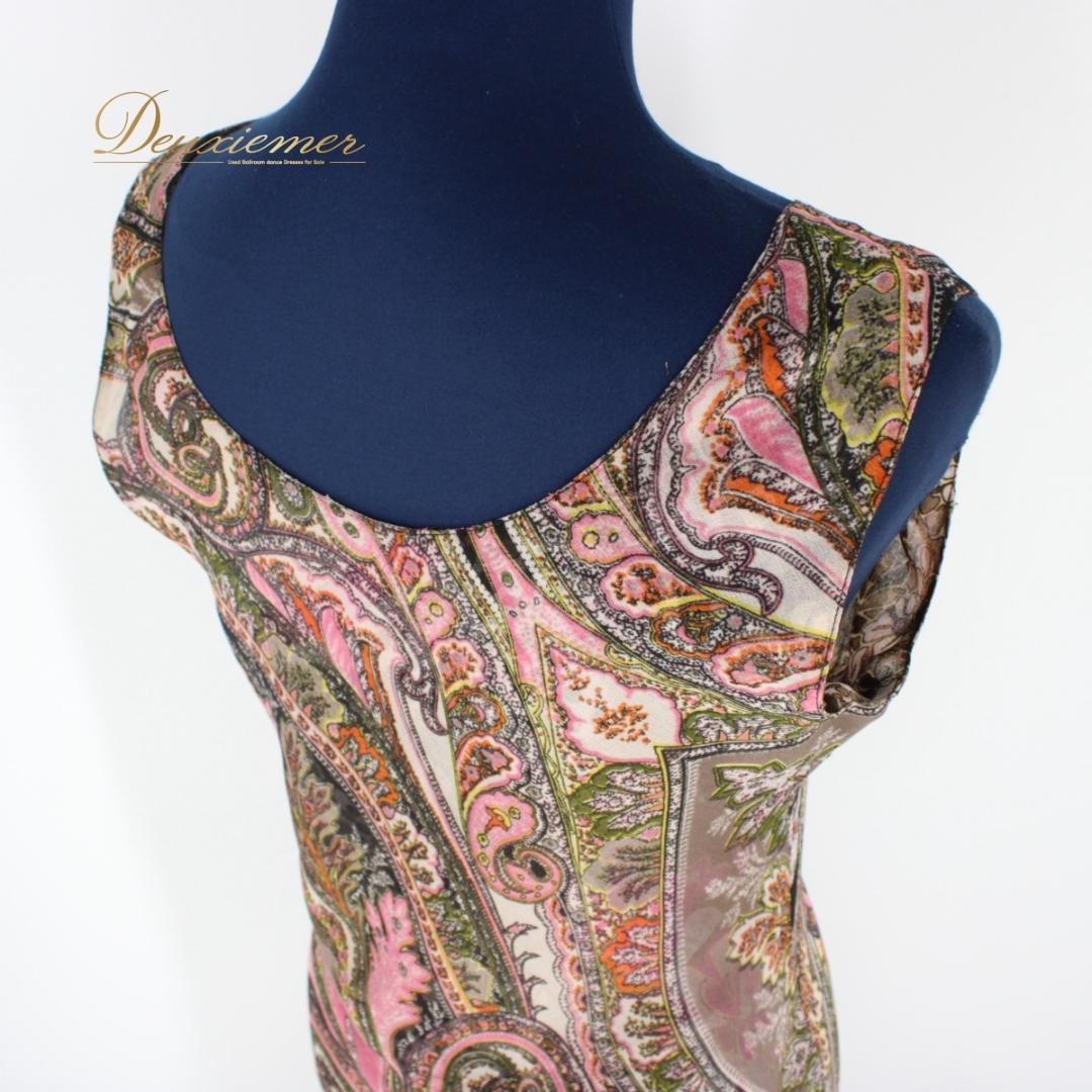 【美品 社交ダンス衣装】リバーシブル ワンピース ドレス パーティー エスニック