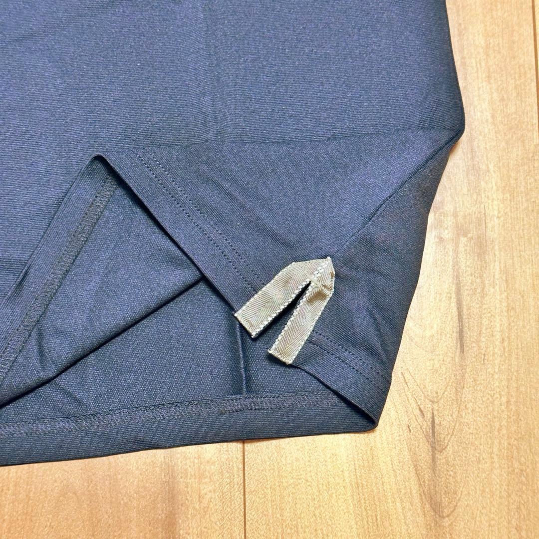 ベーシックポロ　ノースリーブ　3Dロゴ　スカート　セットアップ　春夏　ネイビー