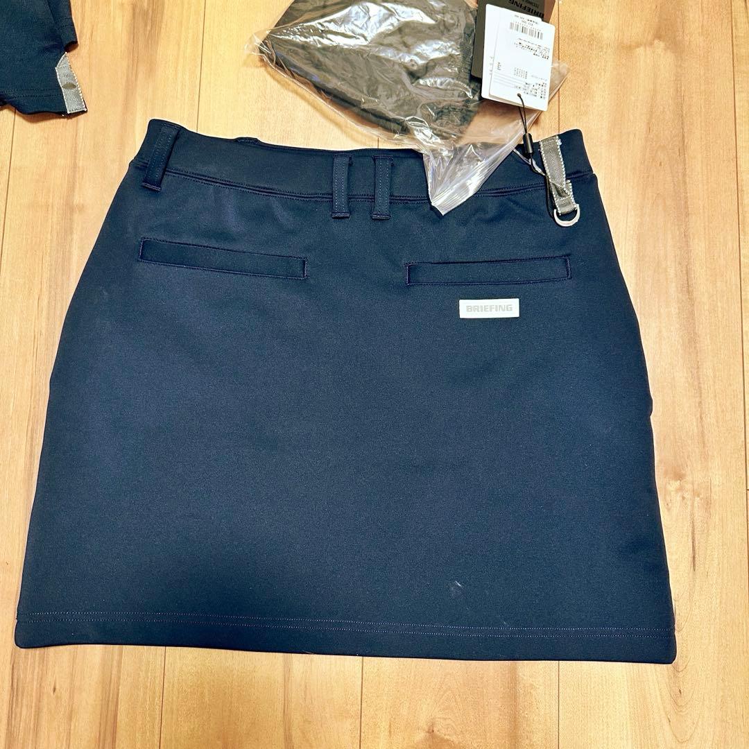 ベーシックポロ　ノースリーブ　3Dロゴ　スカート　セットアップ　春夏　ネイビー